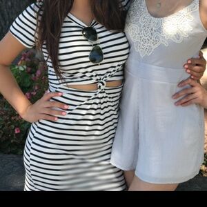 Striped mini dress
